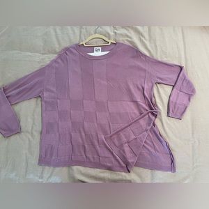 Beautiful pink Pima cotton Planet sweater. One size but fits like 2X